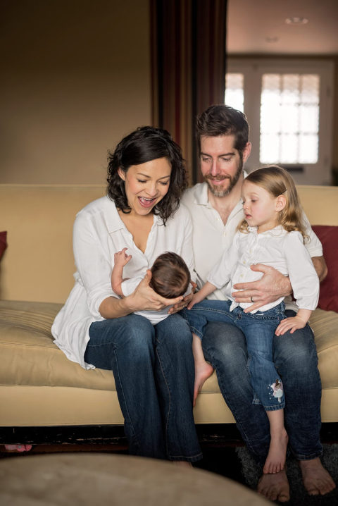 in-home lifestyle newborn portraits