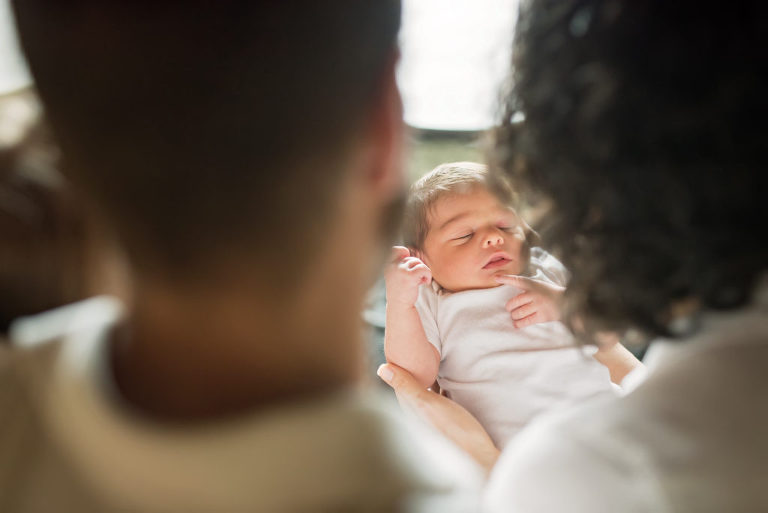 in-home lifestyle newborn portraits