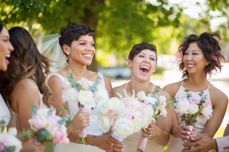 fun bridal party photos