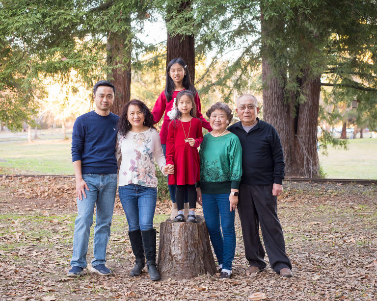 natural smiles during family portraits