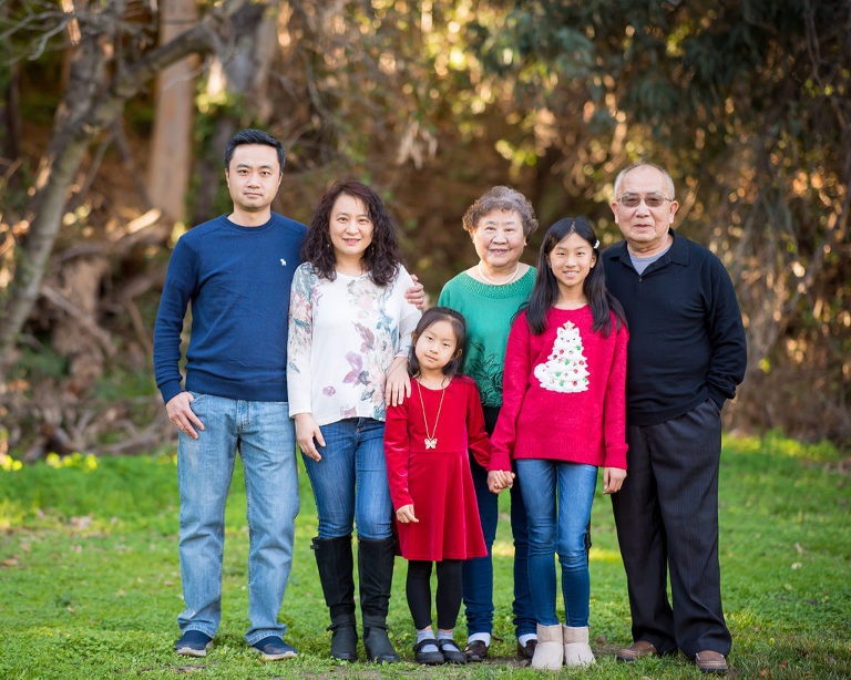 natural smiles during family portraits