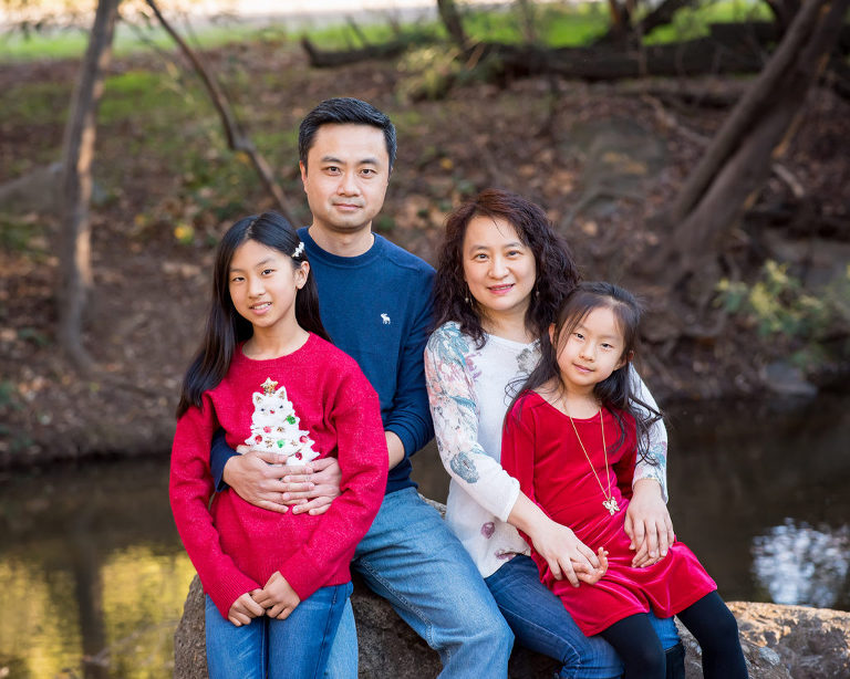 natural smiles during family portraits