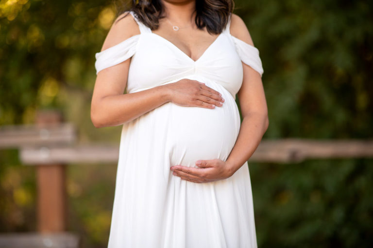 Is A White Dress Good For Maternity Portraits? - Steven Cotton