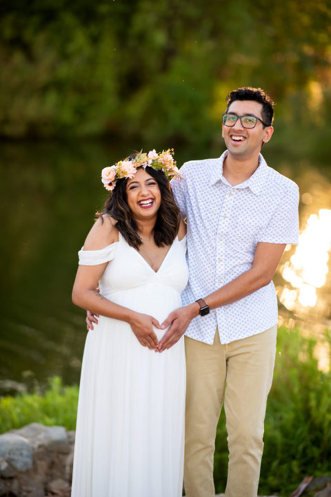 Pure White Orchid Maternity Gown for Photo Shoots White Maternity Dres –  sharon rose custom