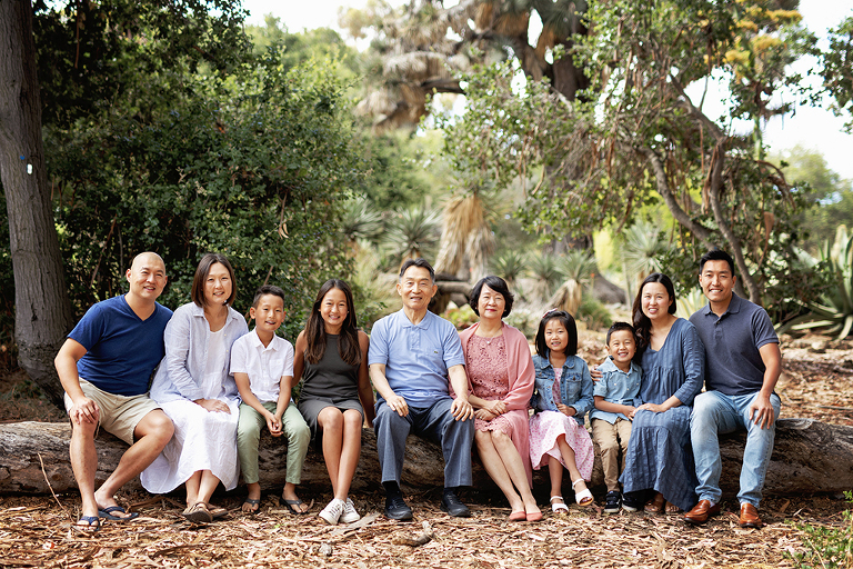 Family portraits at Stanford's Arizona Cactus Garden