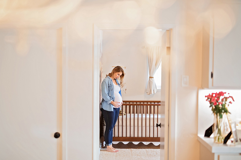 in home maternity portraits in Morgan Hill